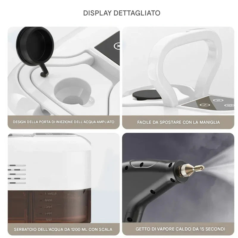 Pulitore a Vapore ad Alta Pressione 2500W